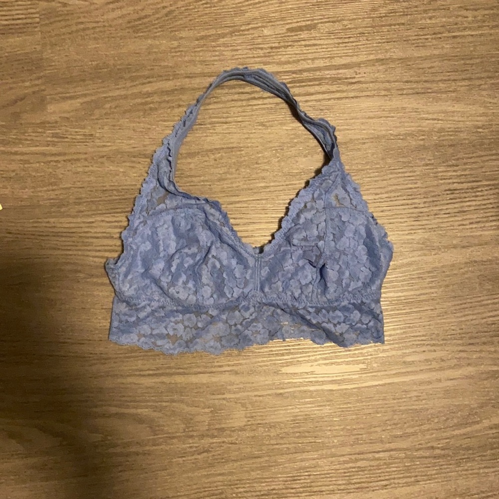 Aerie Lacey bralette light blue.